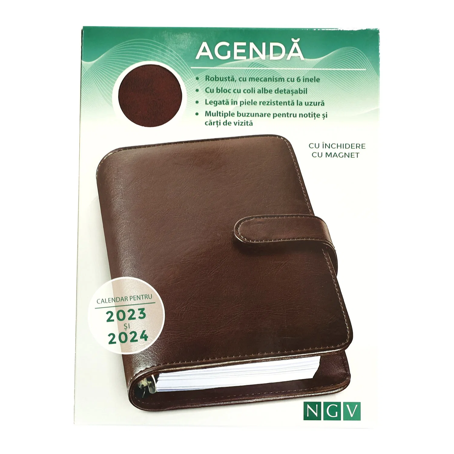 Papelería Mayorista/Proveedor A4/A5/A6 Planner papel de madera importación PU Cuero cubierta Portátil para uso de Office