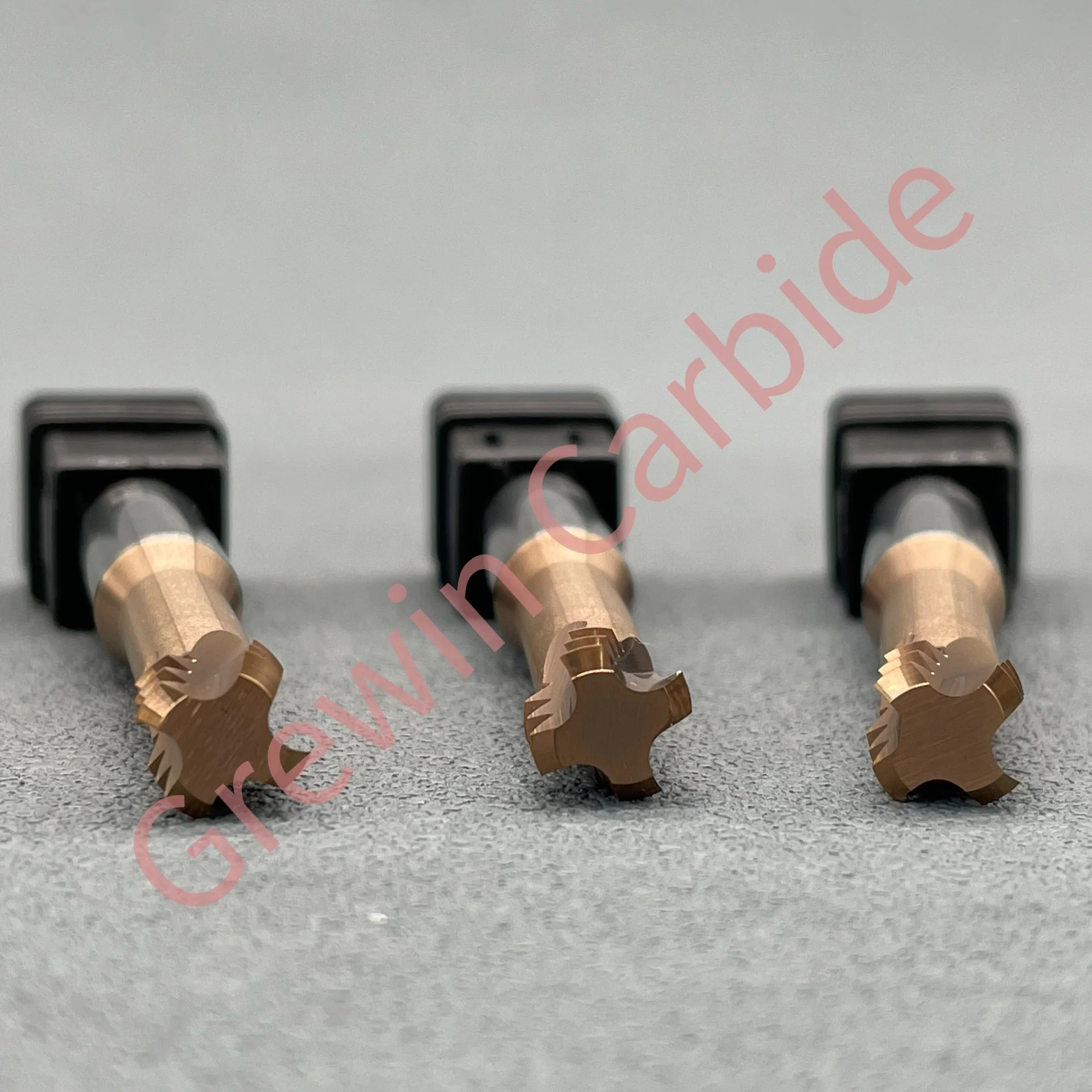 Gw Carbide-Thread End Mill Cutters Carbide Thread Milling Cutter for Metal with Copper Coating