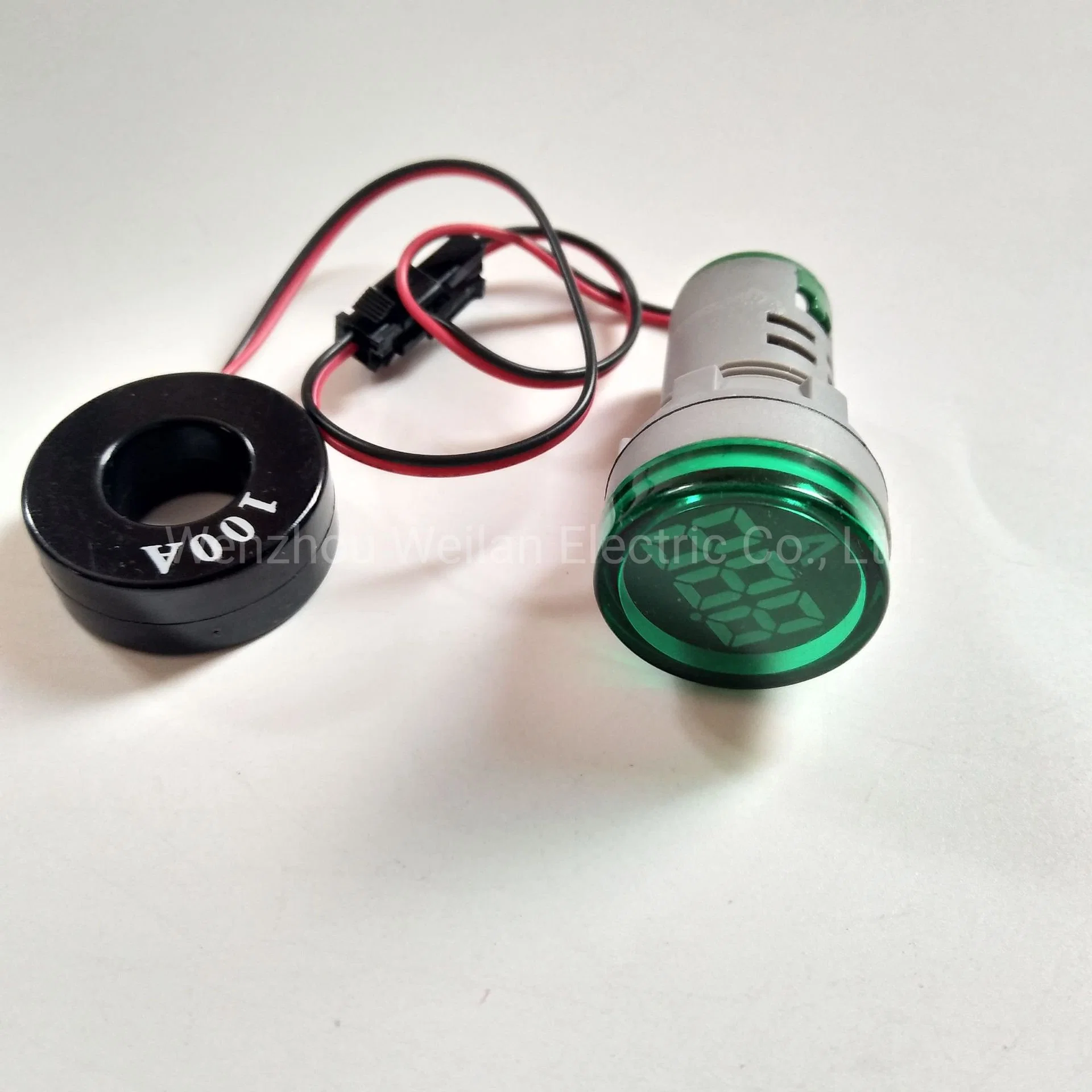 Round 22mm AC Color Single LED Indicator Digital 0-100A AMP Meter