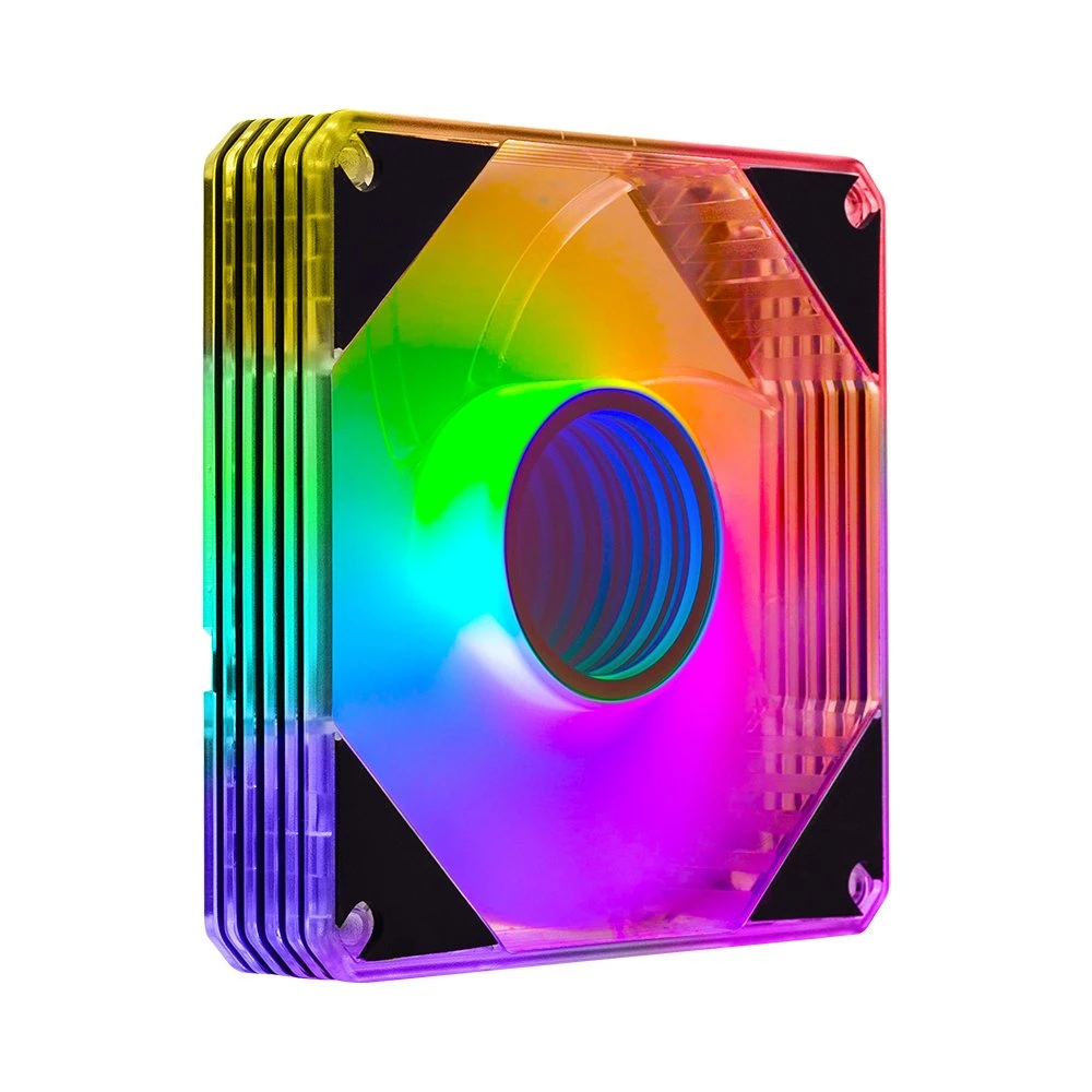 OEM Logo Destktop Radiator with Lamp Colorful RGB Fans Cooling PC Case RGB LED Fan 12V 6pin CPU Cooler Fan 120*120*25mm for Computer