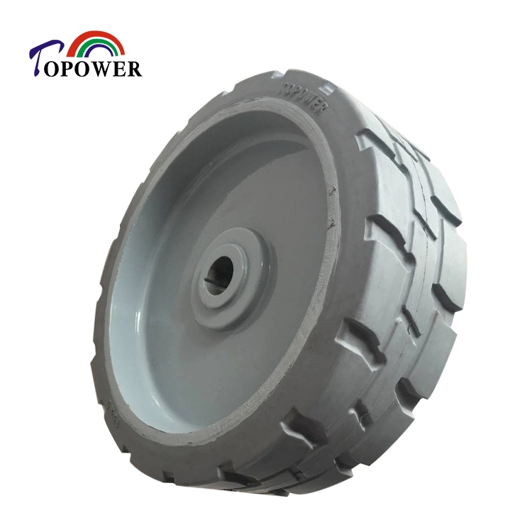 306X115X237 Mould on Solid Tyre Industrial Rubber Wheel Tire for Aerial Work Platform Scissor Lift