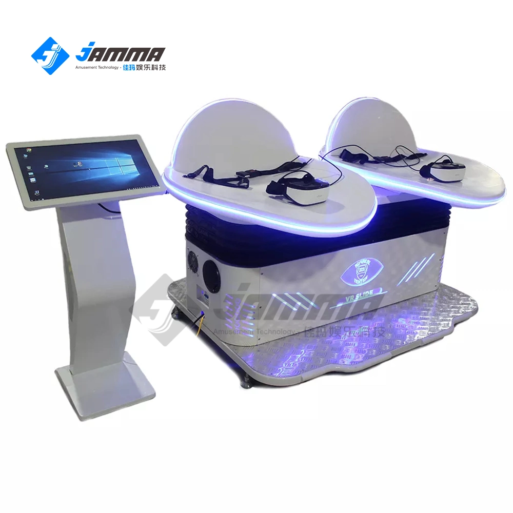 2023 9d Virtual Reality Moving Platform 2 Player Slide Simulator