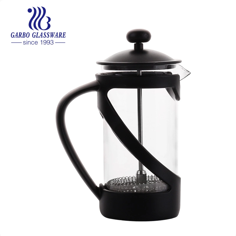 12oz High Borosilicate French Press Cafetera Cafetera Cafetera Cafetera Plato de café Cristal Uso doméstico