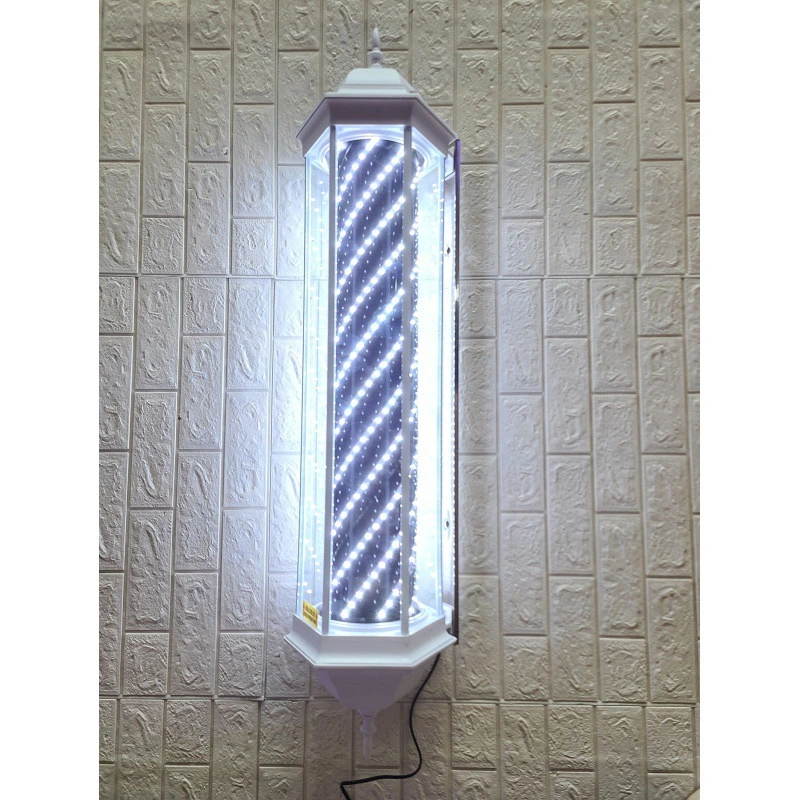 Puerta exterior pared colgante Luz giratoria Salón de belleza Polo LED Luz