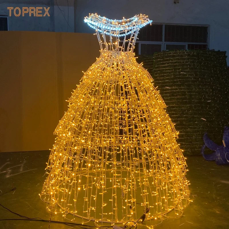 Vestido de fiesta forma 3D luces de motivo para Navidad/Eventos