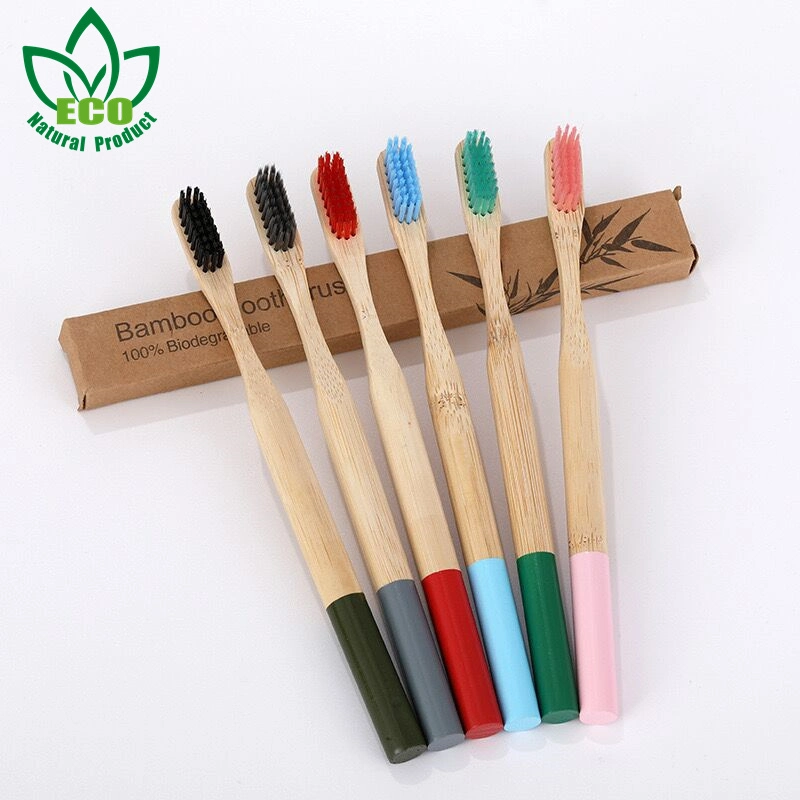 High quality/High cost performance  Bamboo Brush Teeth Natural Soft Nylon Bristle Baby Bamboo Toothbrush