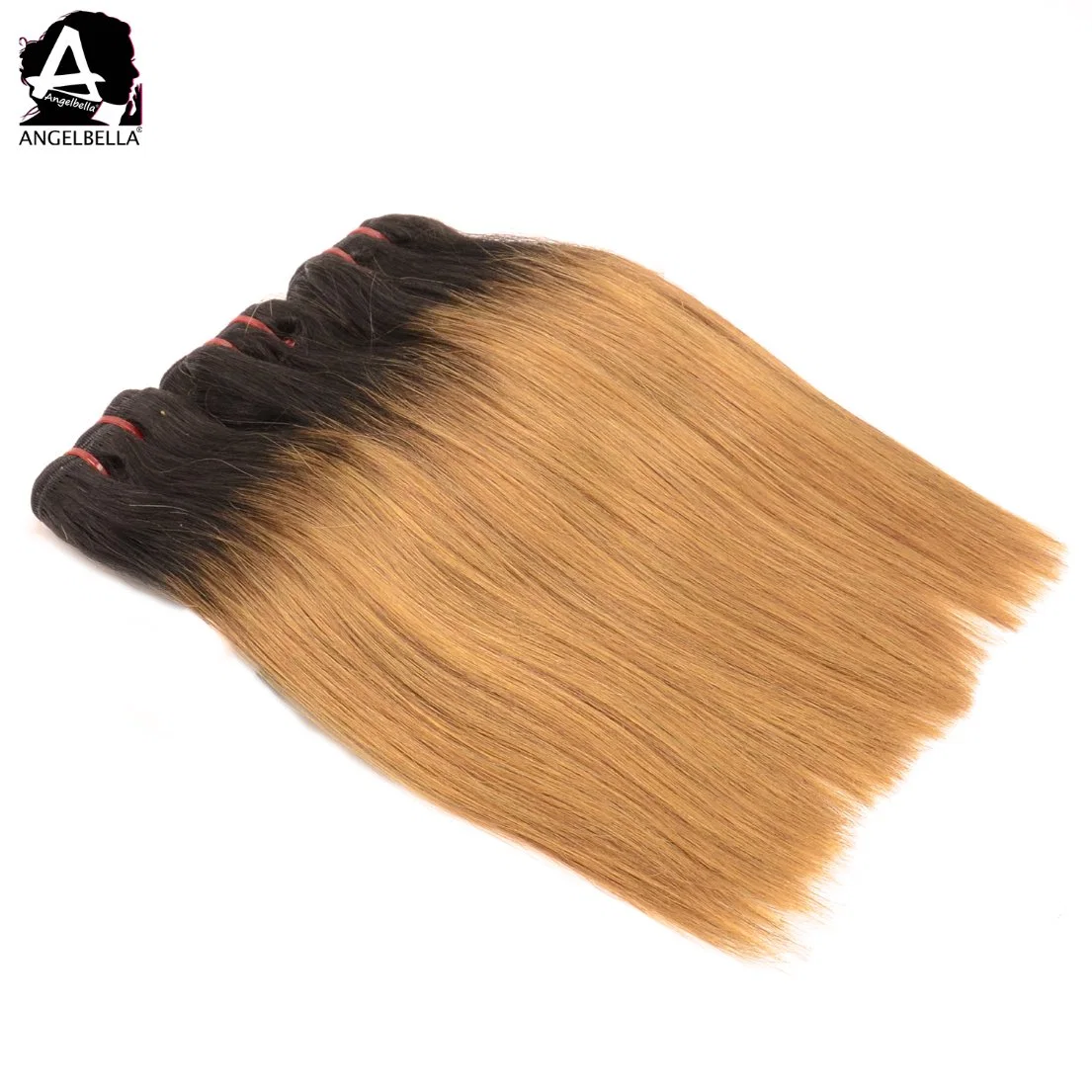 Nuevo diseño Angelbella Cabello Humano 100% virgen brasileño visón Ombre 1b#30# el Cabello Remy