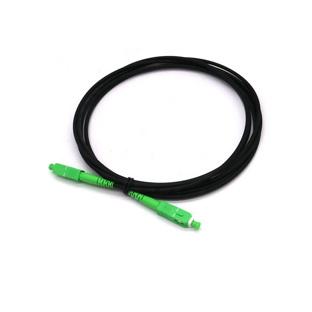 Available Outdoor Sc Sm 100m FTTH Drop Fiber Optic Patchcord Optical Patch Cord Jumper Cable in Telecommunication