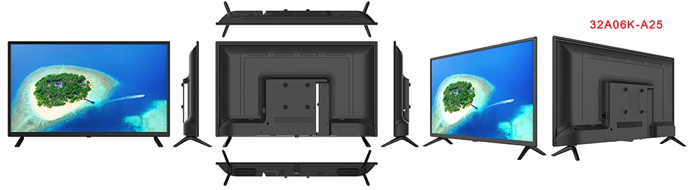 OEM/ODM TV LED de alta calidad HD TV LCD 32" de V+H Classic negro solar multipropósito de DVB-T2s2 Smart TV Android