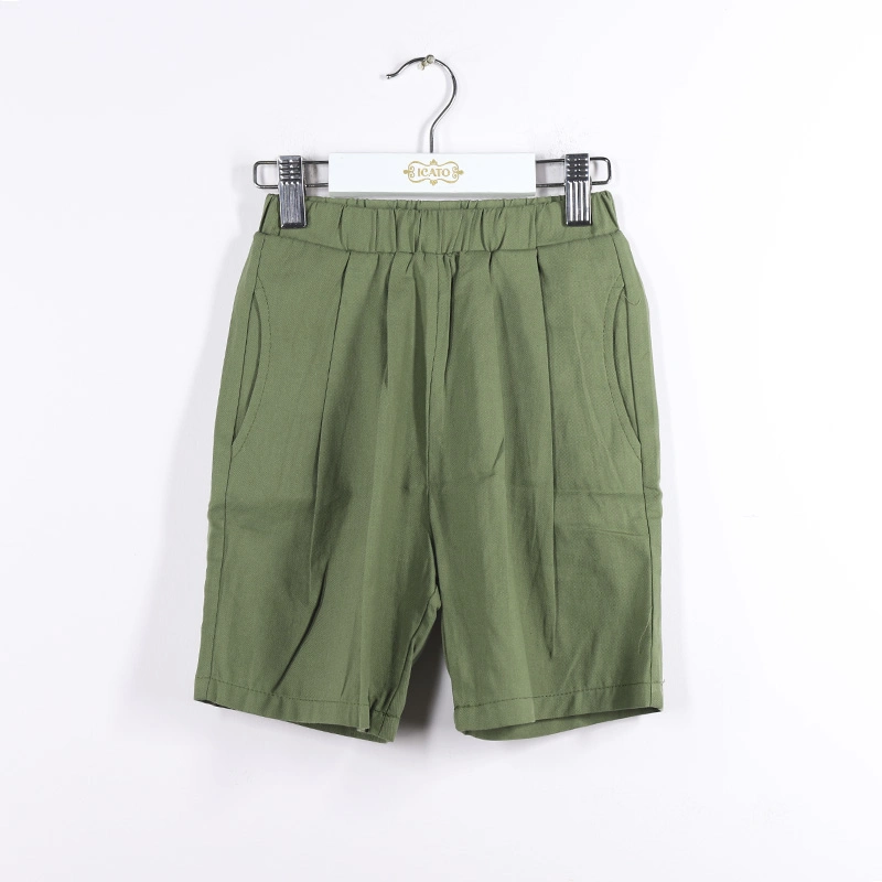 Khaki Summer Boy Cargo Pocket Shorts Pants for Kid's Day Wear Fashion
