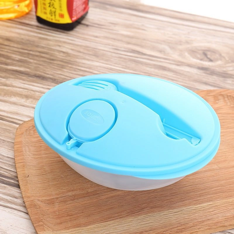 Salad Shaker Reusable Plastic Container with Dressing Dispenser