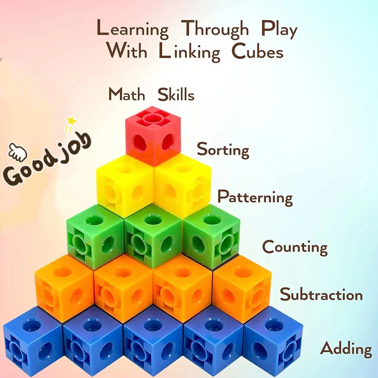 Plastic Linking Cubes Building Blocks Color Build Math Linking Cubes Factory