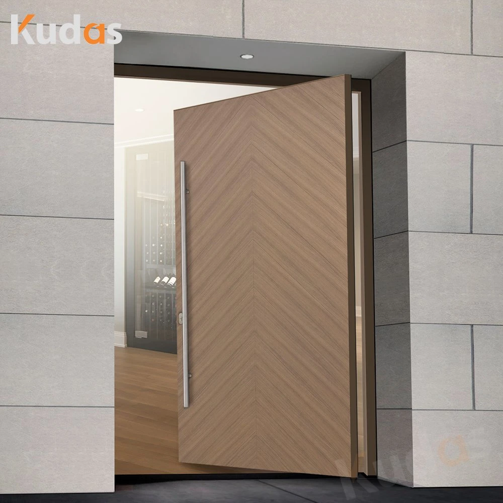 Extra Large Modern Front Entrance Exterior Solid Wooden Pivot Entry Door for Villa