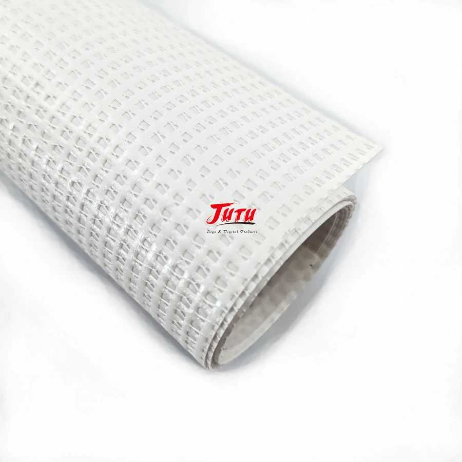 Jutu Glossy and Matt Type Coated Polyester Scrim Mesh Fabric for Large Light Boxes