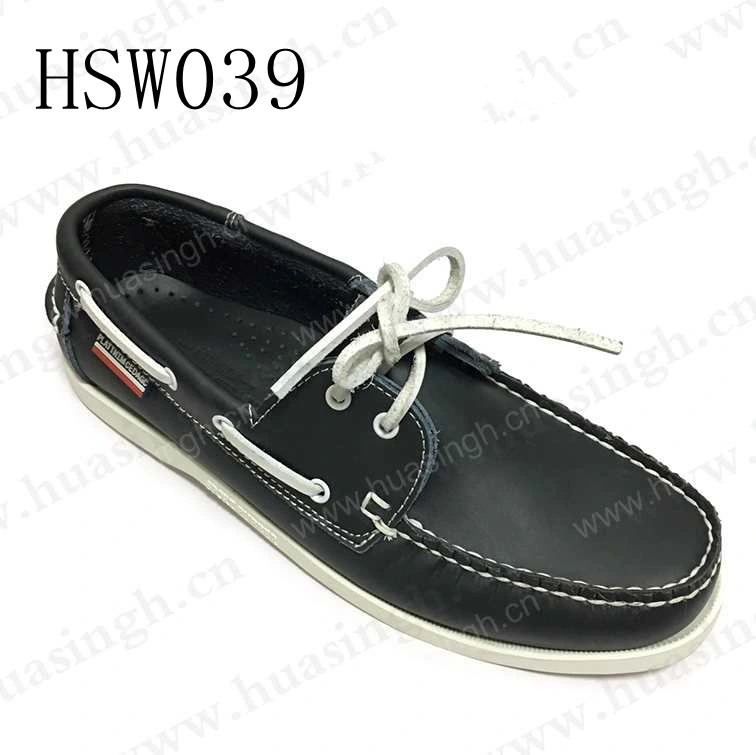 Gww, Factory Direct Anti-Slip Rubber Outsole Moccasin Shoe Handmade Dirt Resistant Genuine Leather 27-47 Size Boat Shoe Hsw041