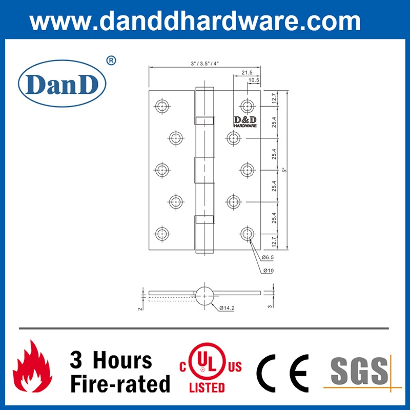 201 Stainless Steel UL Fire Kitchen Hardware Door Hinge Accessories