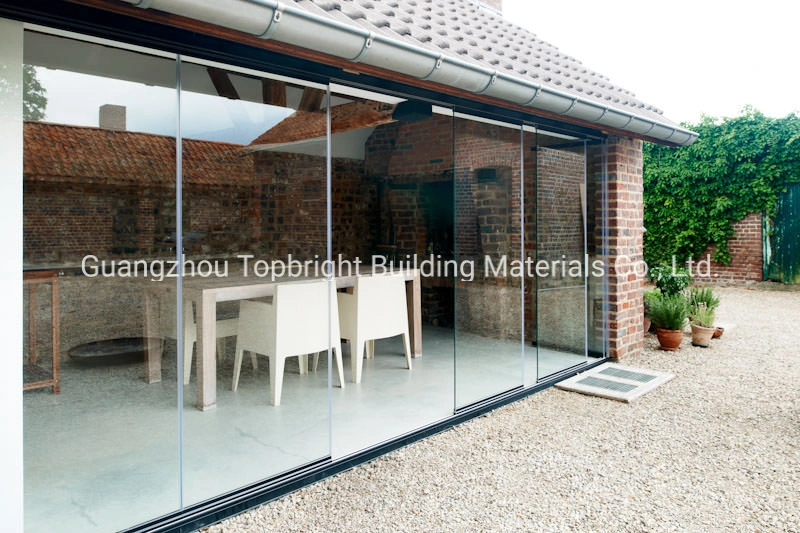 Frameless Glass Folding Doors, Frameless Interior Doors, with Tempered Double Glass