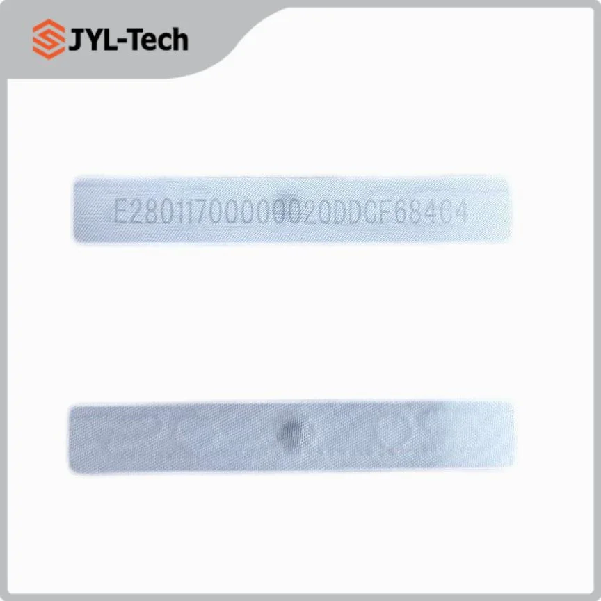 70X10mm toalla de Hotel fina lavado industrial tejido suave UHF RFID Etiqueta de lavandería