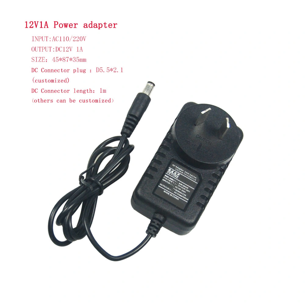 EU Us UK Au Wall Charger 12V0.5A 1A 2A 3A 5A 6A Switching Power Adapter for LED CCTV 07