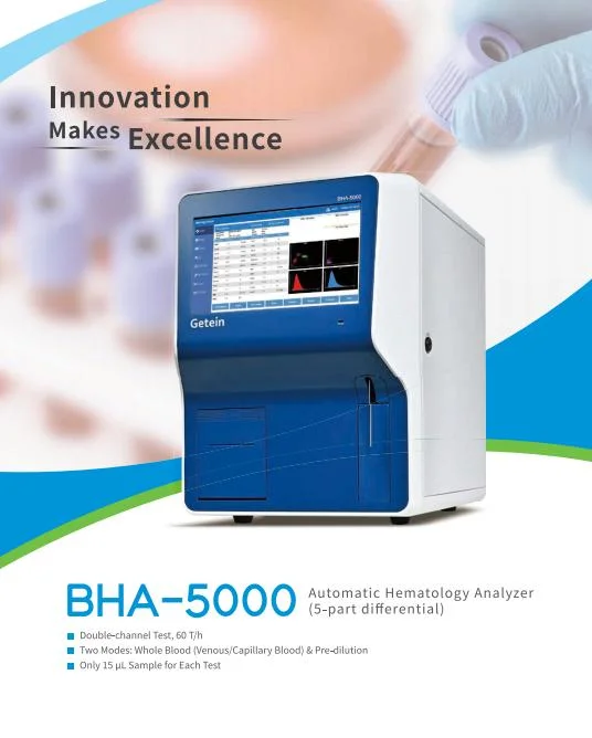 Getein BHA 5000 5 Diff Hematology Analyzer Equipment Medical for Multi-Sample Testing