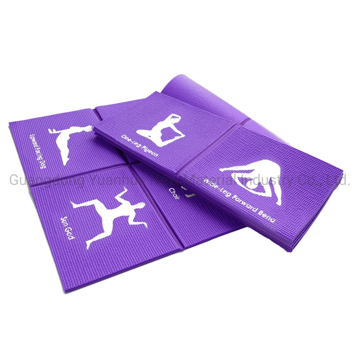 Non-Slip Custom Print 6mm Travel Foldable PVC Yoga Mat for Kids