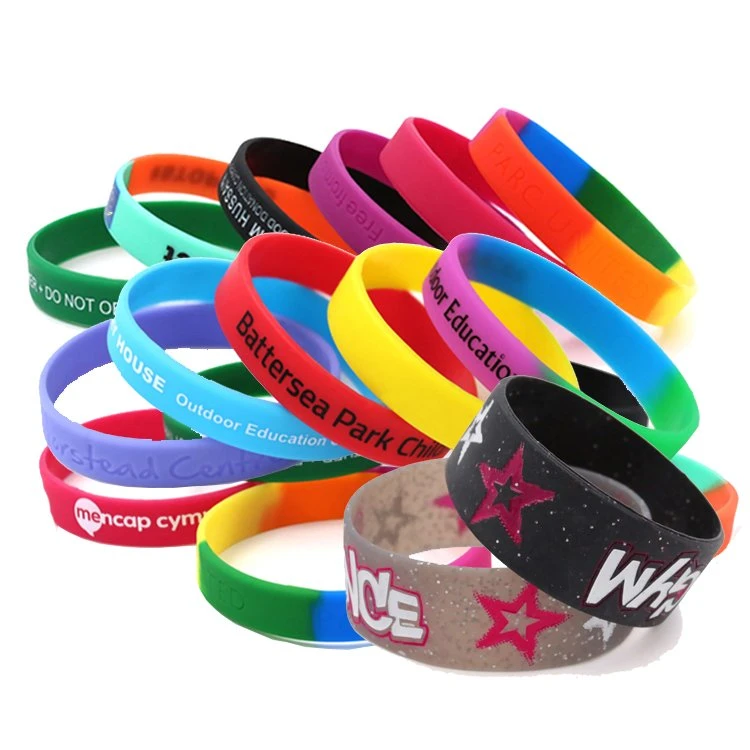 Personalized Silicone Wristbands Rubber Bracelets Sport Wristband