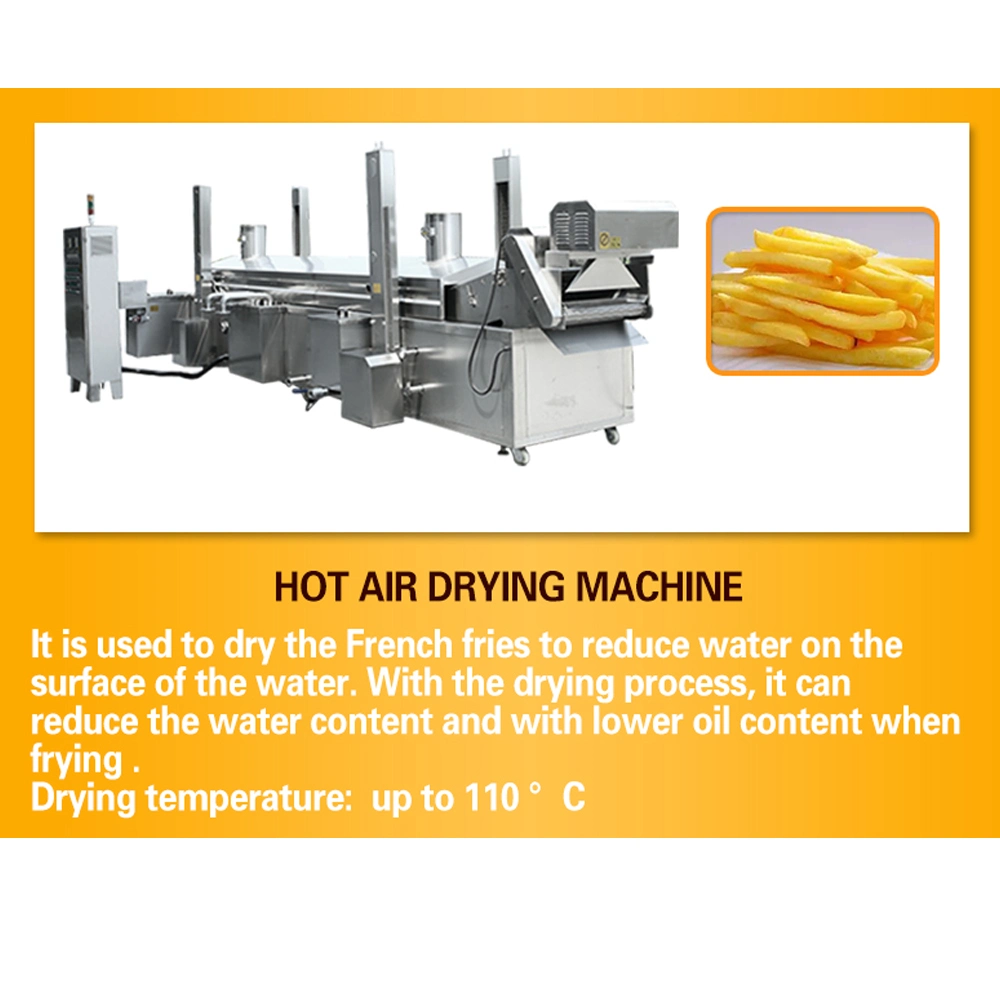 O TCA 100-3000kg/h Totalmente Automática Máquina de batata batatas fritas congeladas fritadeira da linha de produção de máquinas e equipamentos de processamento de Comércio Preço de fábrica