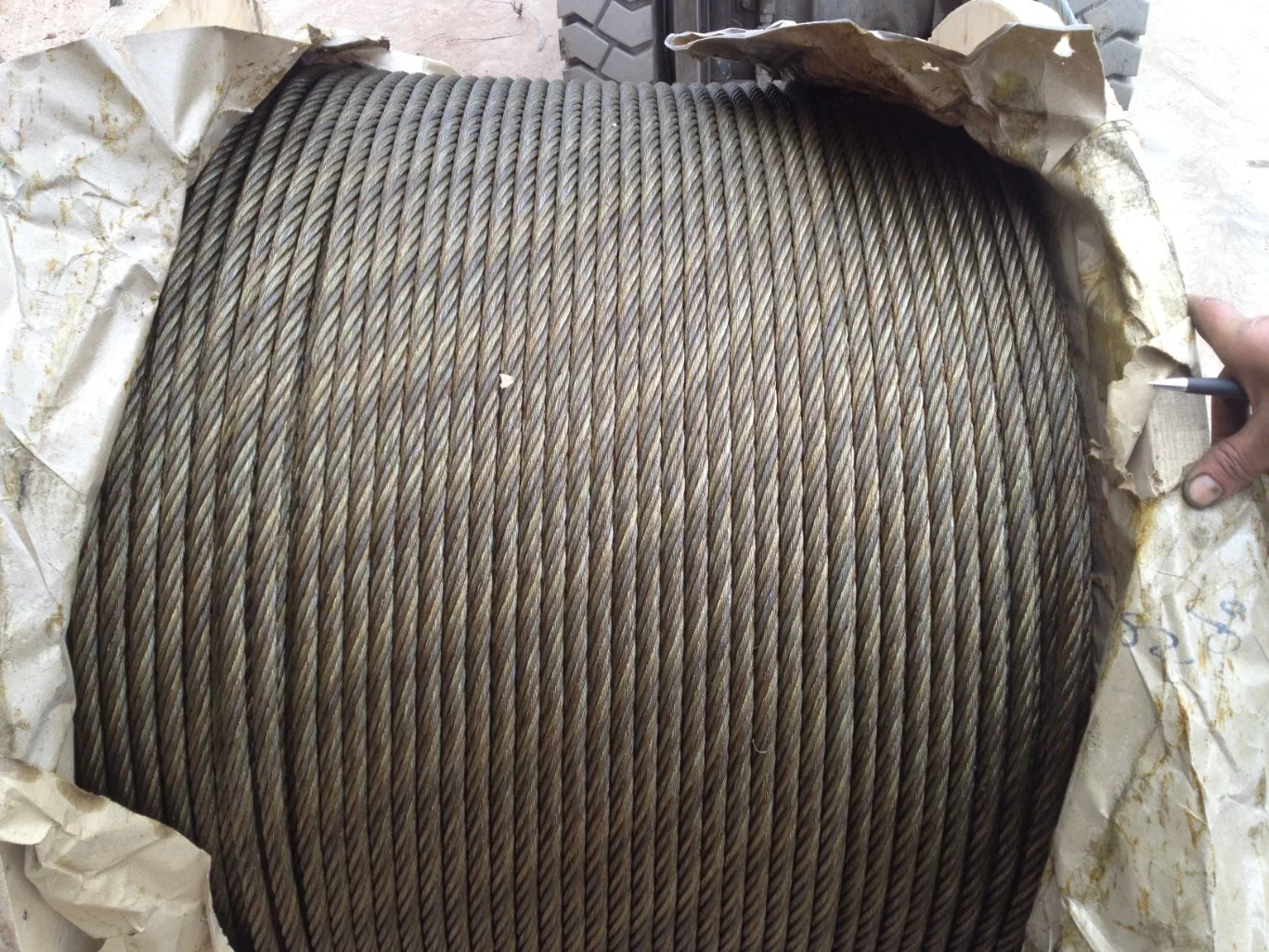 Ungalvanized Twisted 8X36ws+FC Steel Wire Rope 24mm