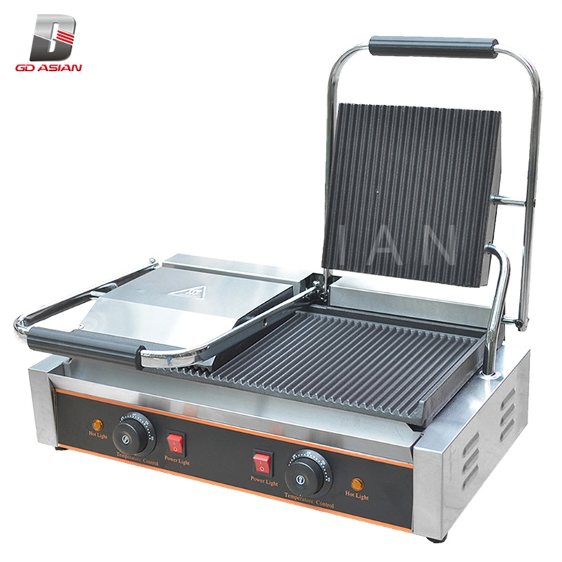 Commercial Countertop Double Plate Electric Contact Grill