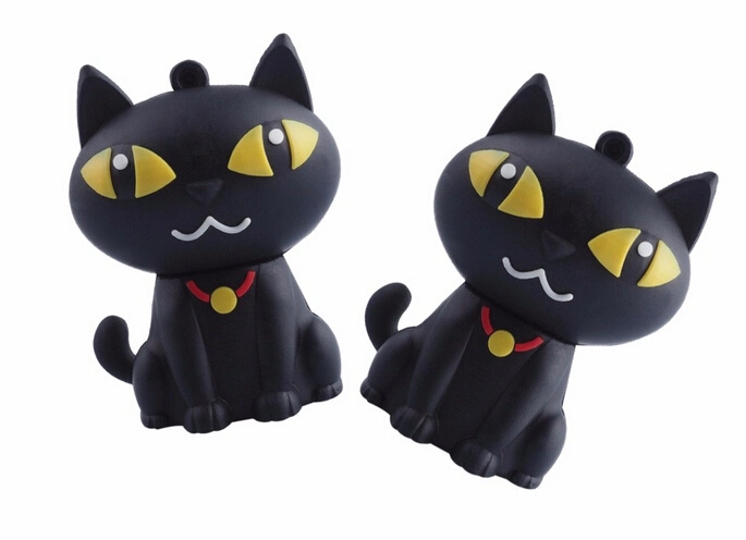 Gato de dibujos animados personalizados de silicona de 8GB de memoria USB 4GB Pendrive USB 2.0 para Regalos de empresa