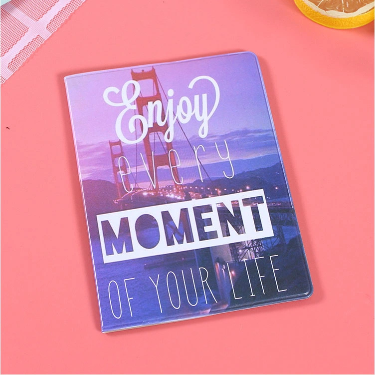 Printed Advertisement Color Transparent PVC PP Vinyl Plastic Leather Waterproof Binding Cover Clear Passport Cover Printing