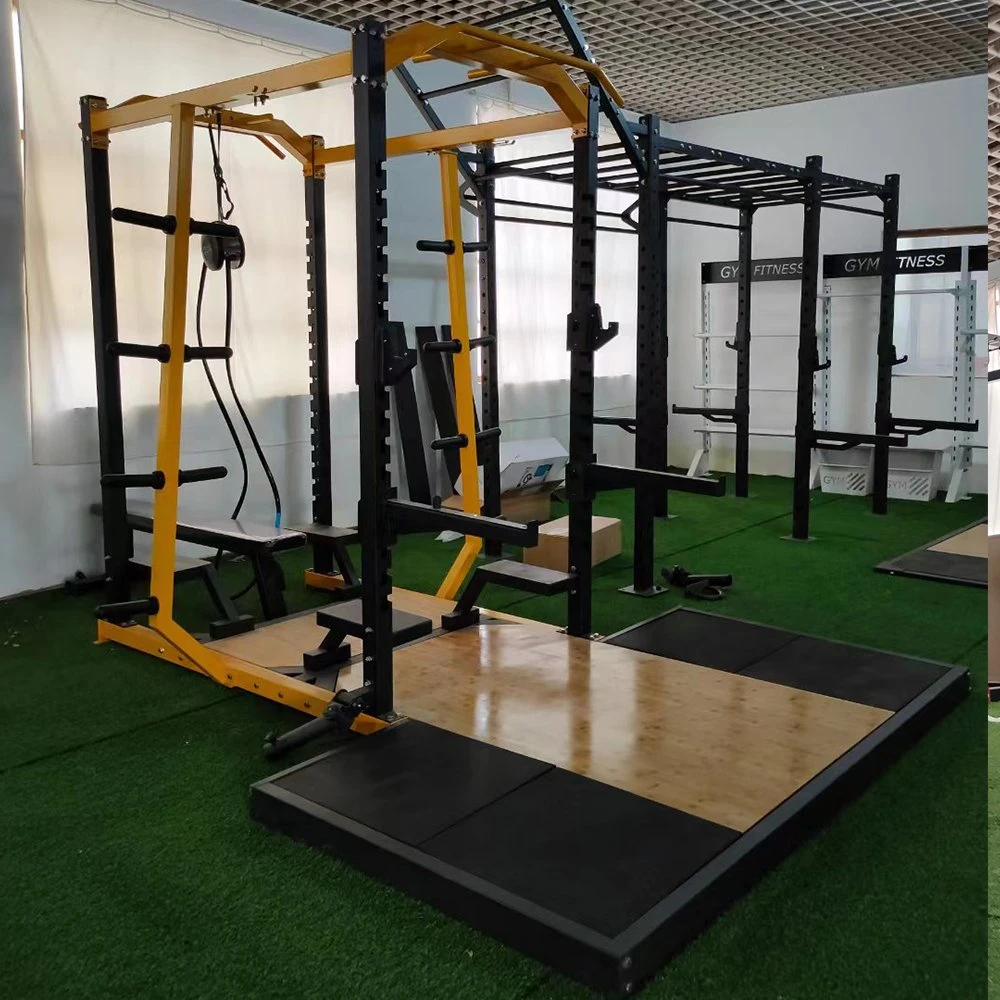 Máquina de gimnasio comercial alimentación sentadilla multifunción Rack formación tirón duro Equipo de Gimnasia