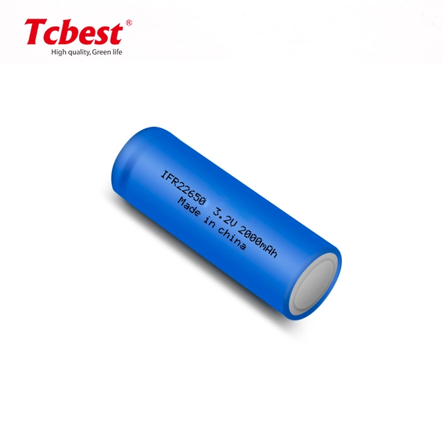 Factory Wholesale/Supplier Rechargeable Ifr22650 3.2V 2000mAh LiFePO4 Lithium Battery Cells for RV/Solar/Energy Storage/Power Banks/Golf Carts/Scooters