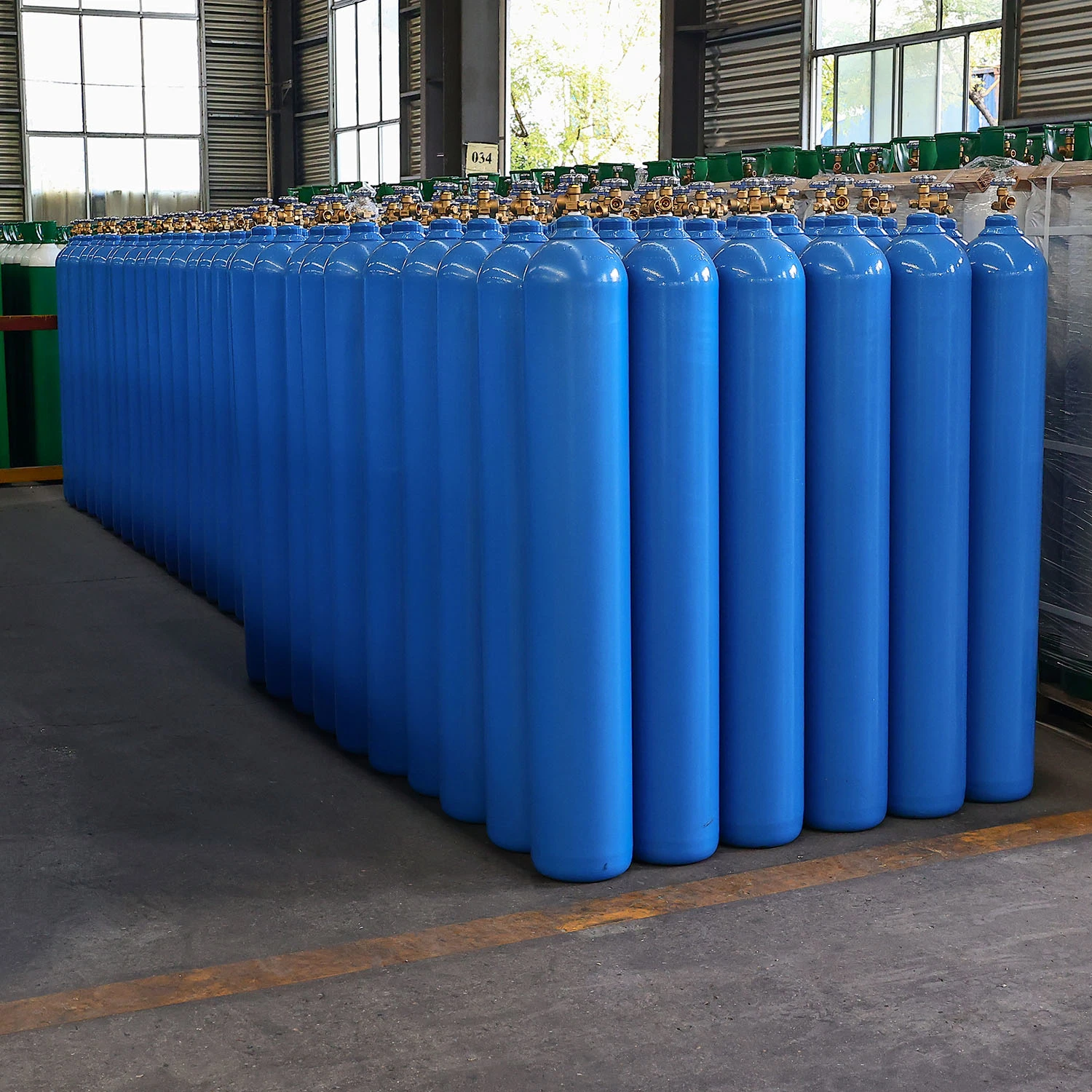 50L 166.7bar 6.2mm Tped ISO 9809 High Pressure Vessel Seamless Steel Gas Cylinder