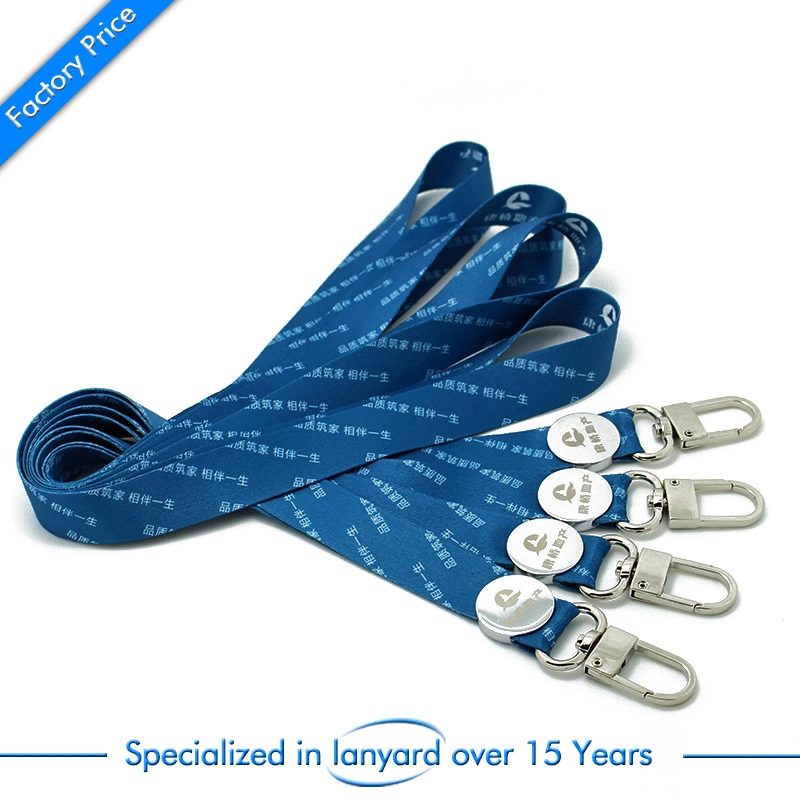 Wholesale/Supplier Customized Logo Tubular Screen Printed Lanyard with Reel Badge From China