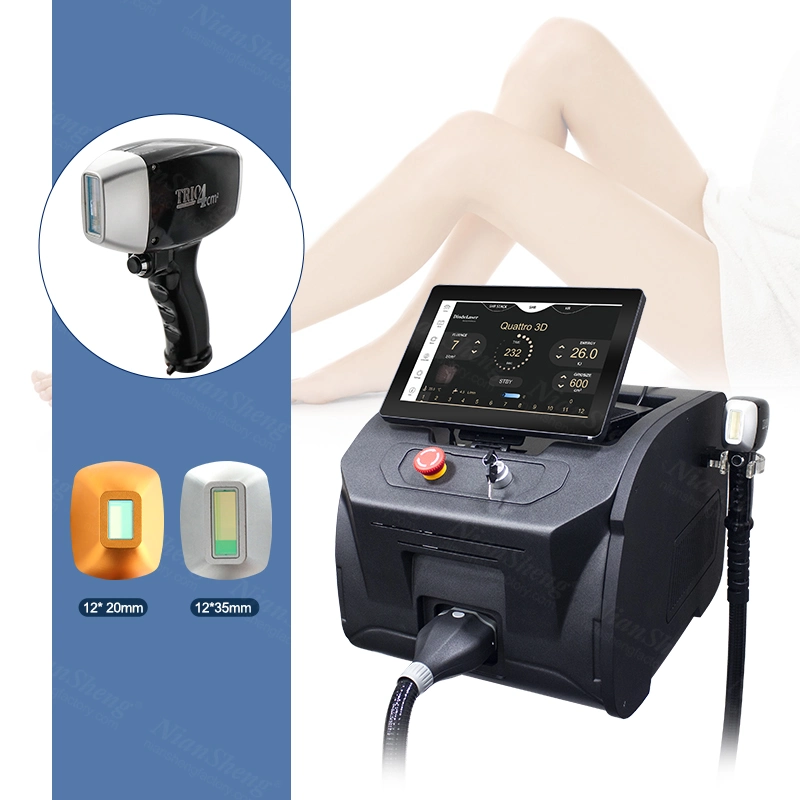 1200W Hair Removal System 808nm Diode Laser TUV Medical CE Approved Ice Speed Ice Cooling 755nm 808nm 1064nm Diode Laser