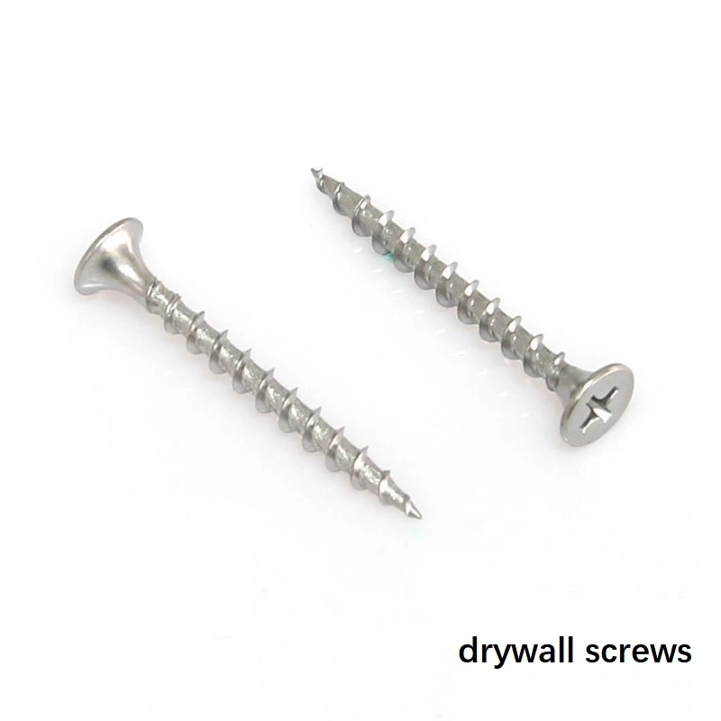 Stainless Steel Carbon Steel Bugle Head Drywall Screw Coarse Fine Thread with Black Phosphate