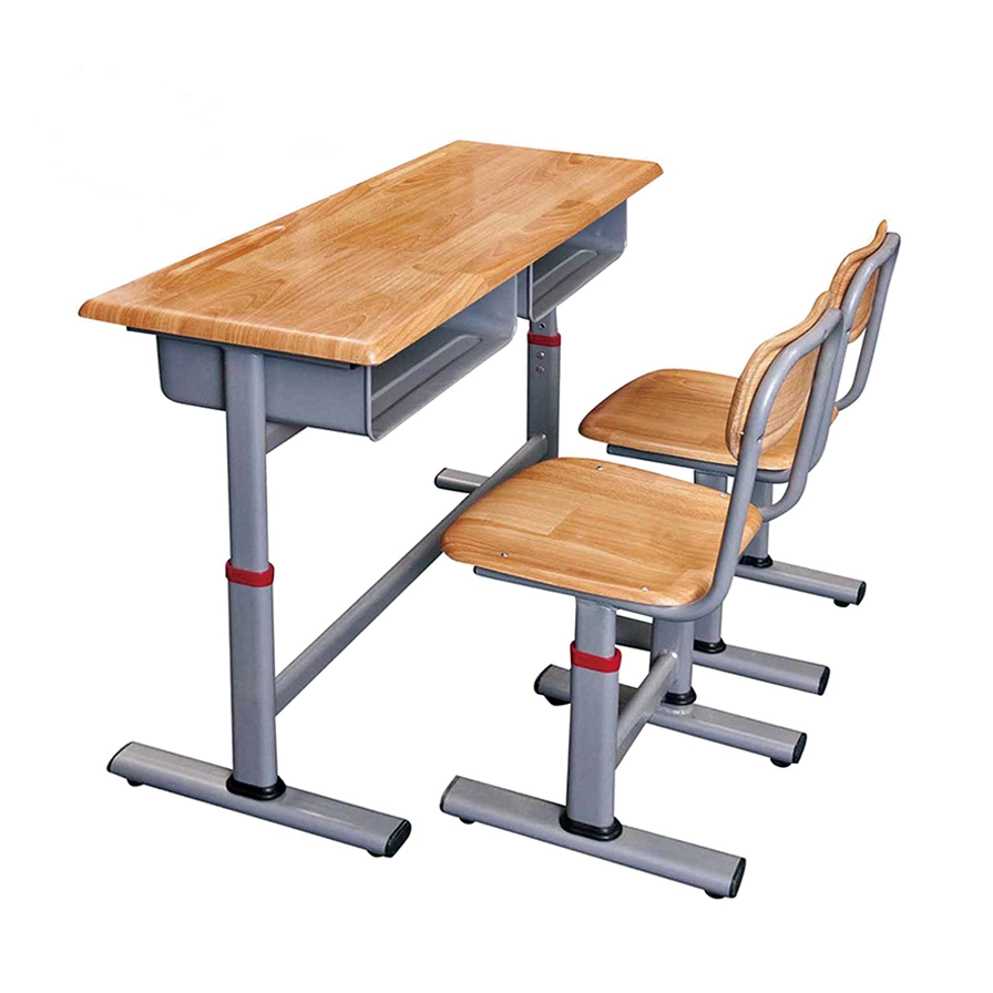 Mobiliário escolar alunos Duplo mesa e cadeira mobiliário em sala de aula