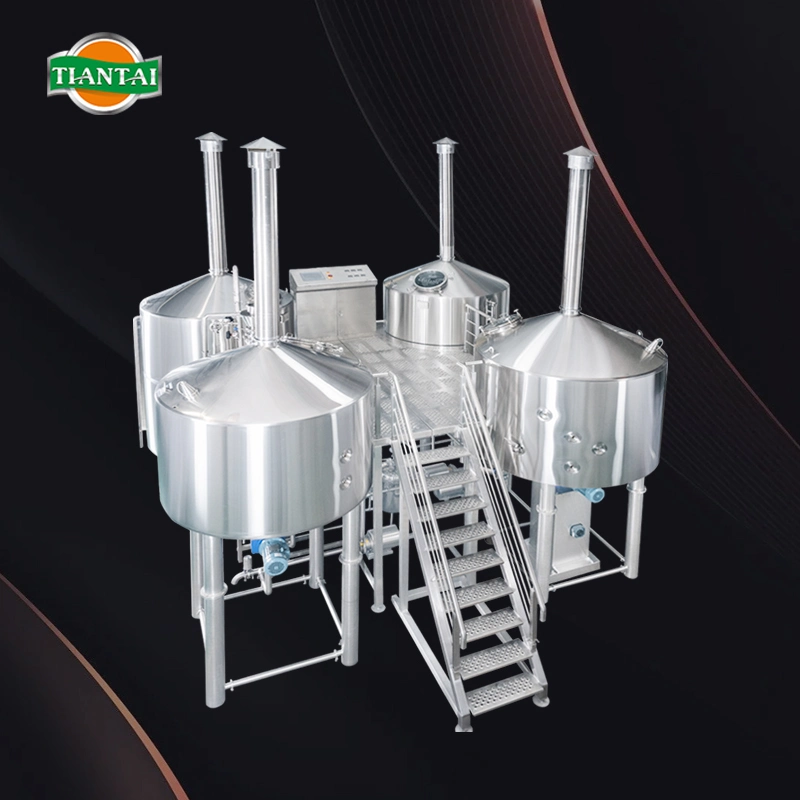 Tiantai 2500L 25hl 20bbl SS Steam четыре судна Auto Beer Оборудования