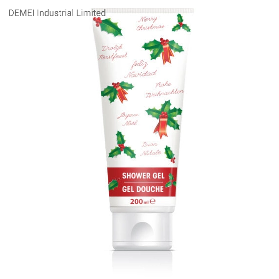 Christmas 200ml Squeeze Plastic Tubes Lotion Hand Cream Plastic Tubes Packaging Flip