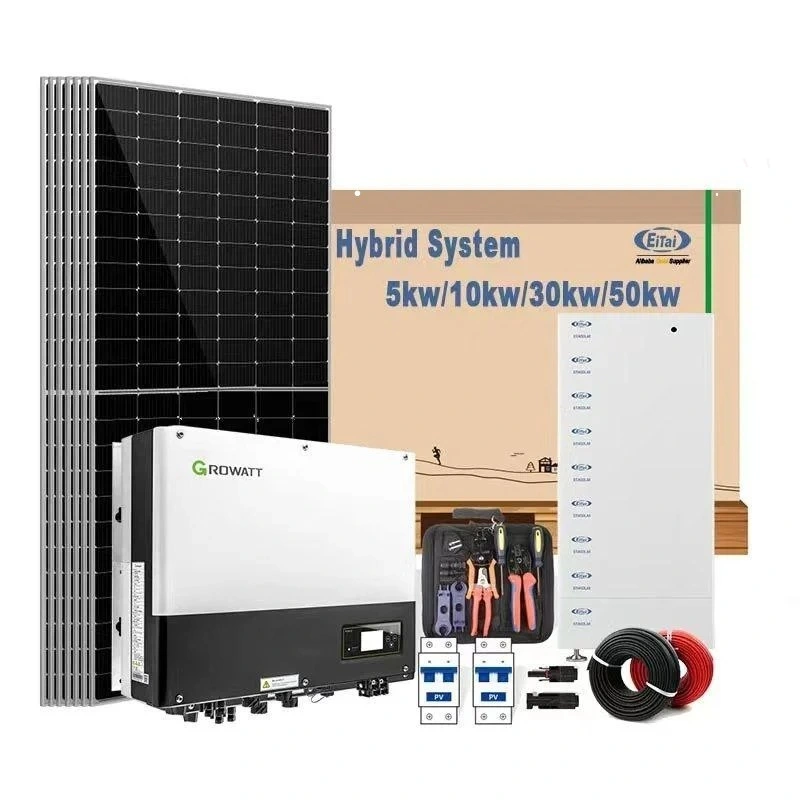 Eitai 5kw 10kw 30kw Photovoltaic Kit Three Phase Hybrid Solar System