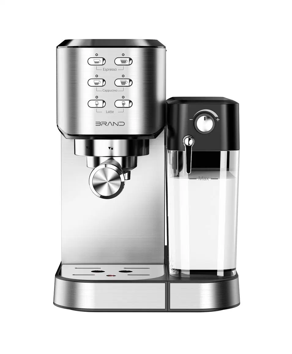 Máquina de café expresso de alta pressão 2in1 com leite Jarro de caixa para cozinha