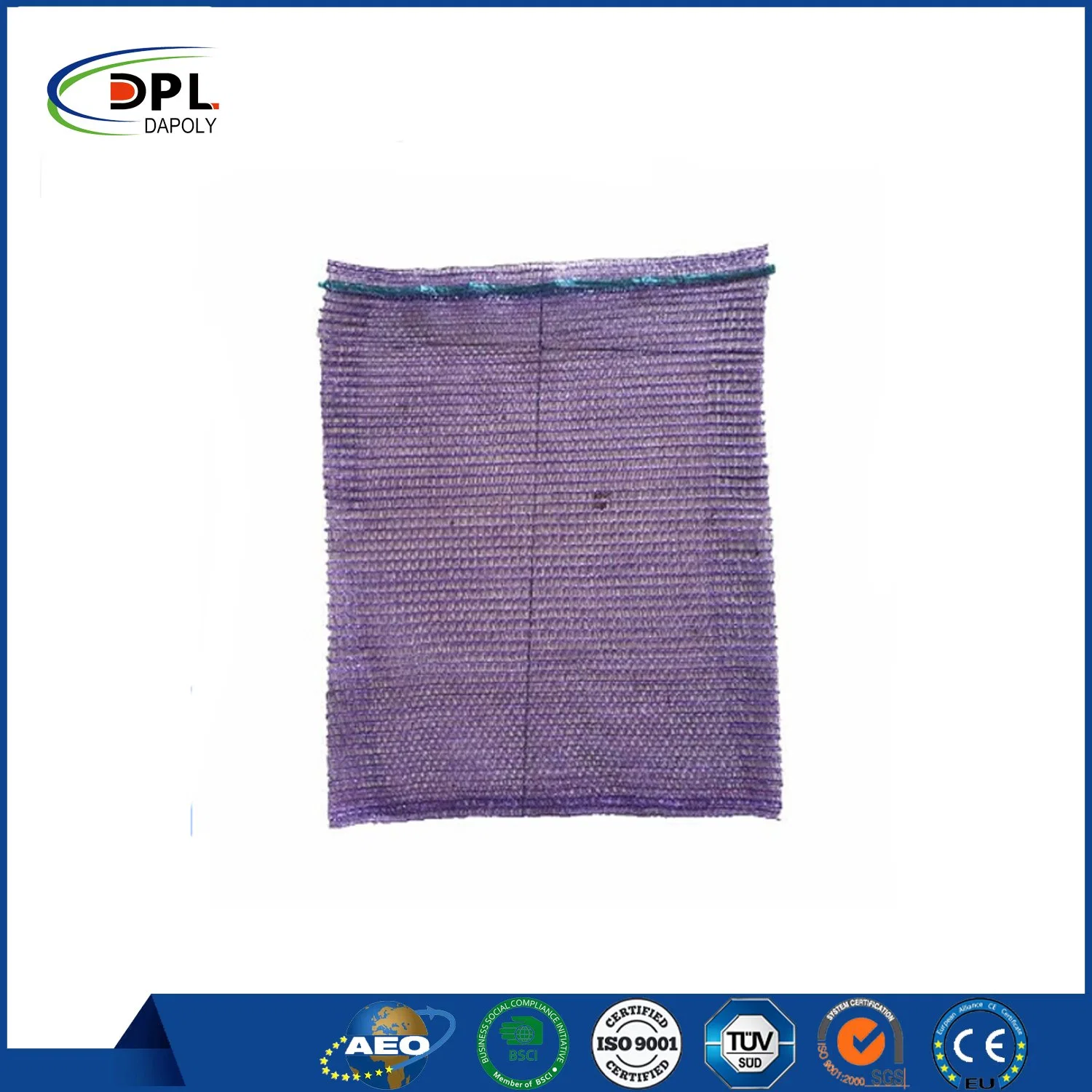 PP Net Sack 100% Polypropylen Gewebe für Zwiebelkartoffeln PP Tubular Webten Mesh Bag Verkauft