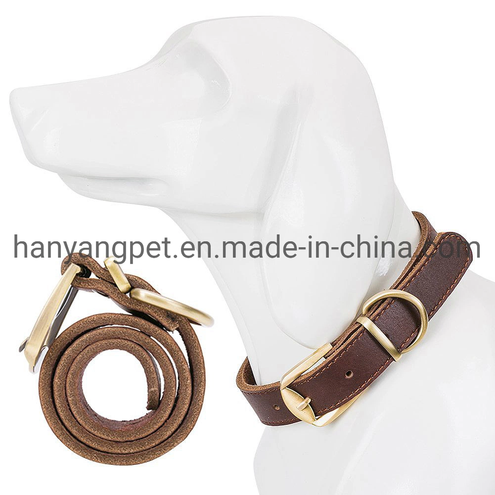 Hanyang OEM Pet Accessories Pet Product Custom Luxury Leather Pet Dog Cat Collar