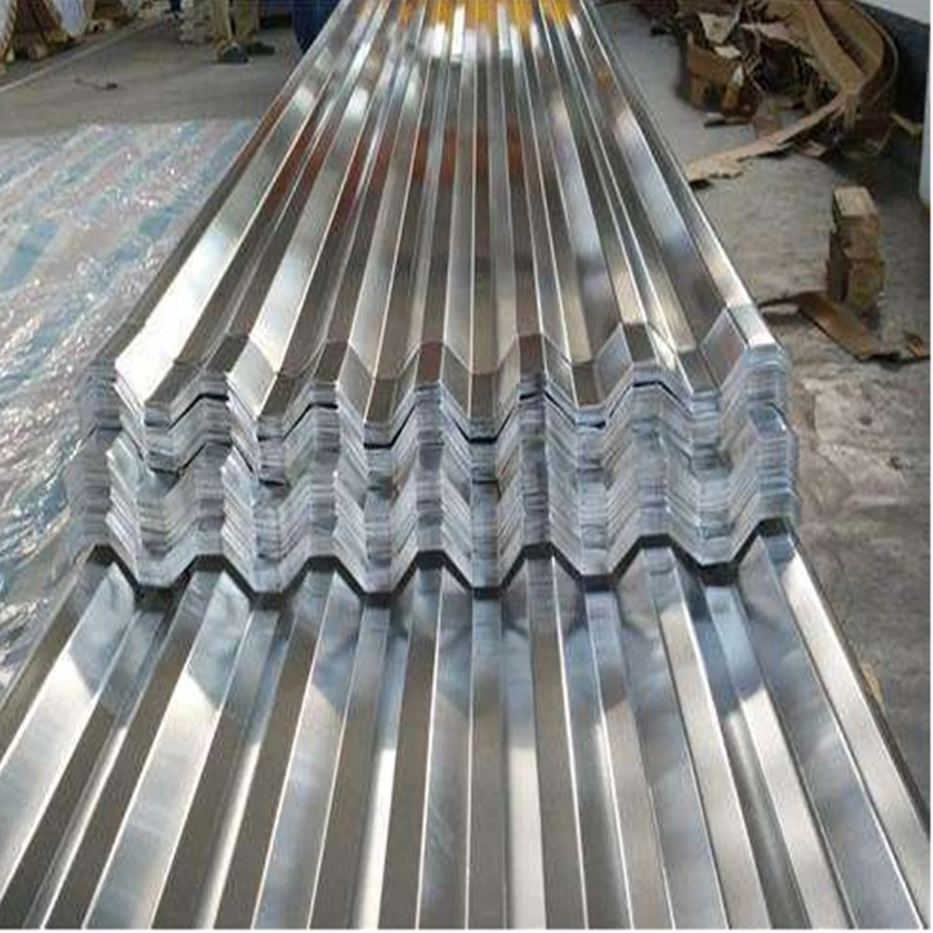 Galvanized Corrugated Roofing Steel Sheet Blue Color for Building Construction Hardware