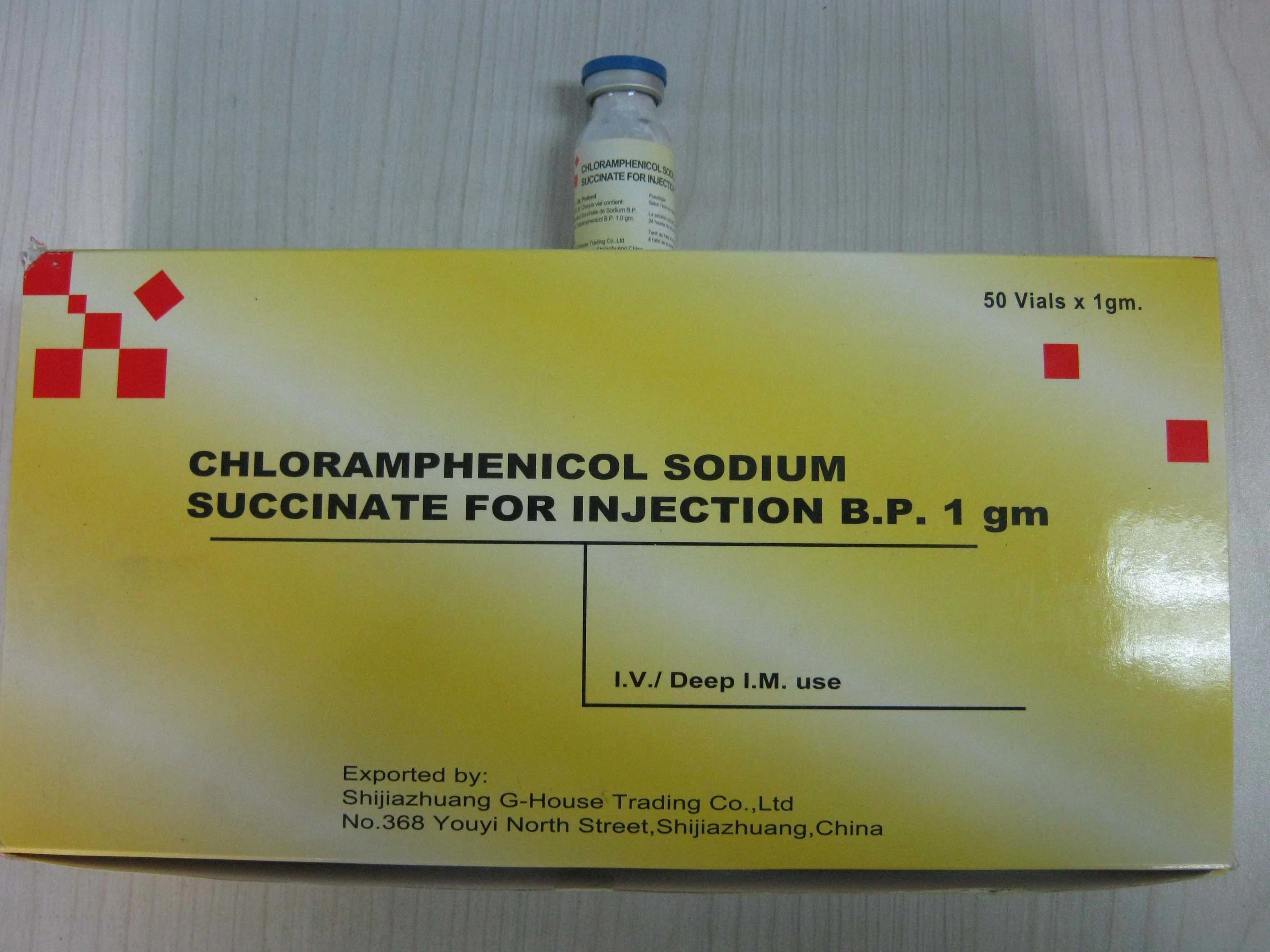 Chloramphenicol Sodium Succinate for Injection 1g 50vials/Box