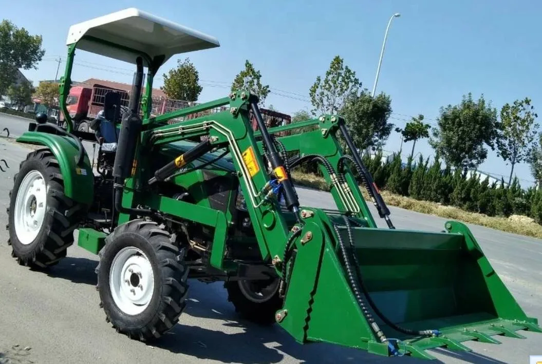 Chargeur frontal avec godet 4 en 1 adapté au tracteur, tracteur agricole, tracteur agricole, mini-tracteur