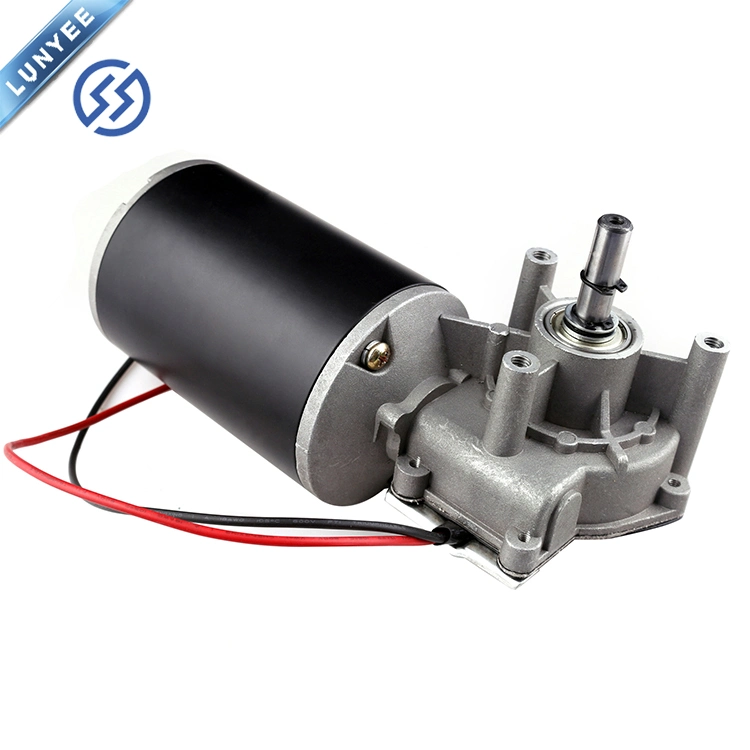 24Vdc 30rpm/50rpm/100rpm reductor de engranaje sinfín derecho o izquierdo de par alto Motor