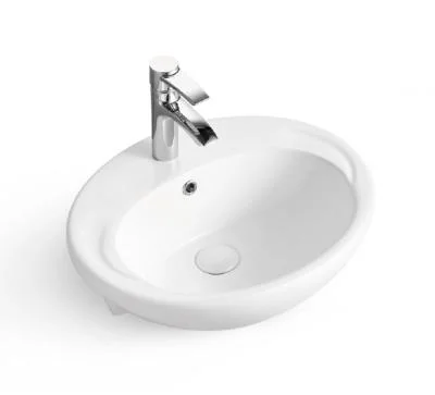 CE White Art Basin Counter Top Ceramic Wash Hand Basin Sanity Ware