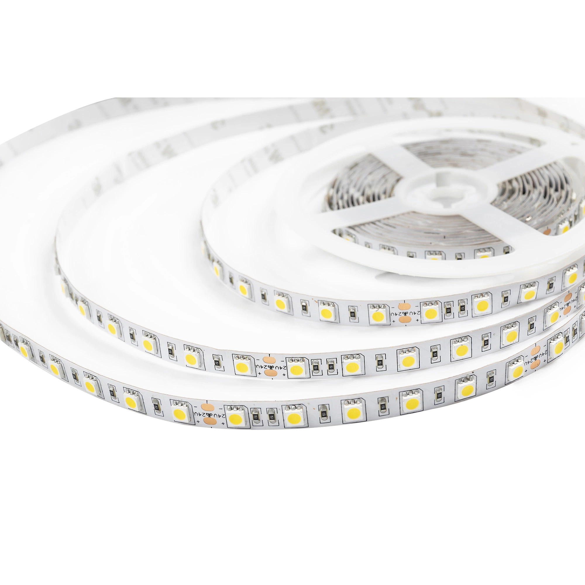 5050 60 LED/M синий высокая яркость гибкие светодиодные полосы света веревки лампа Рождества